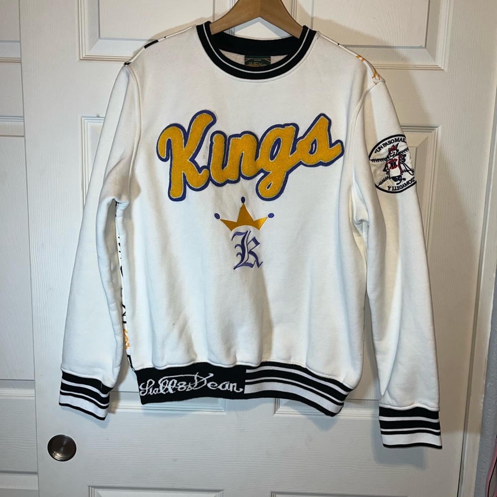 Kings White and Black Crewneck Sweater